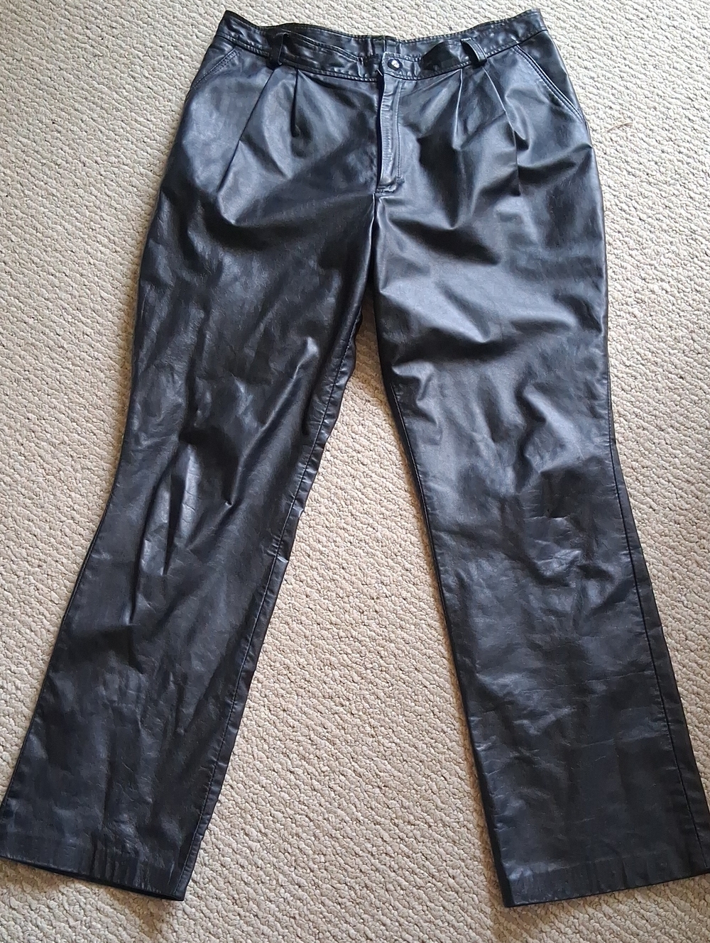 Black Faux Leather Pants